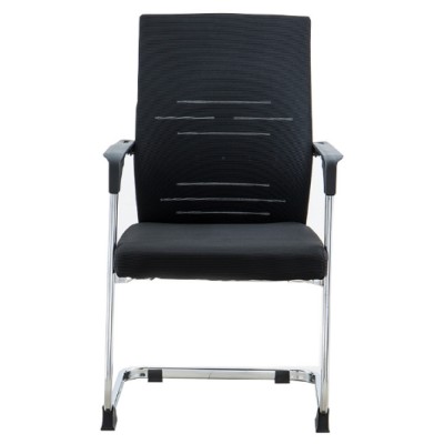 Scaun de conferinţă, negru/crom, SALMAN