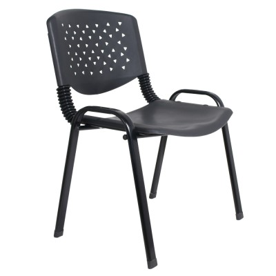 Scaun de conferinţe, stivuibil, negru, EFISIO