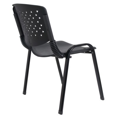 Scaun de conferinţe, stivuibil, negru, EFISIO