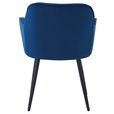 Scaun de design, ţesătură Velvet albastru, FEDRIS NEW
