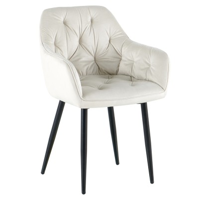 Scaun de design, ţesătură Velvet bej, FEDRIS 2 NEW