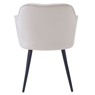 Scaun de design, ţesătură Velvet bej, FEDRIS NEW