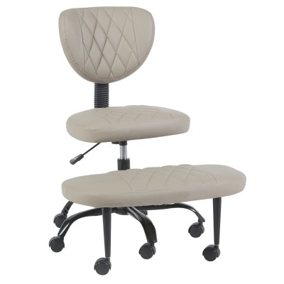 Scaun de îngenuncheat ergonomic, gri-maro Taupe piele ecologică/negru, SAMER