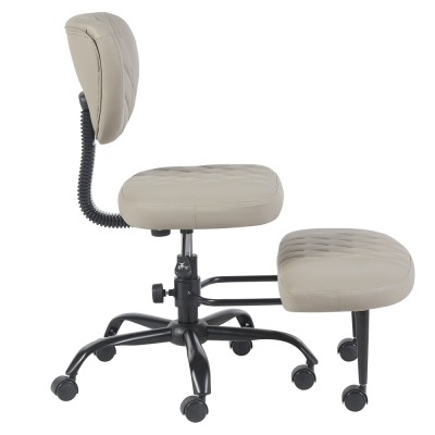 Scaun de îngenuncheat ergonomic, gri-maro Taupe piele ecologică/negru, SAMER