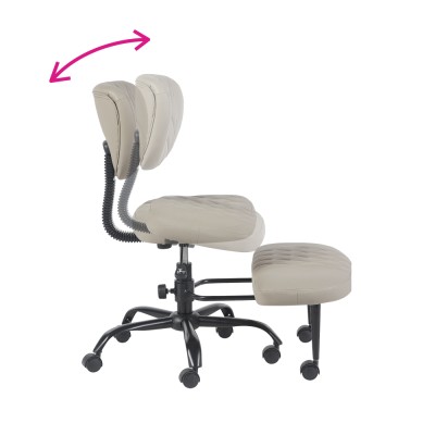 Scaun de îngenuncheat ergonomic, gri-maro Taupe piele ecologică/negru, SAMER