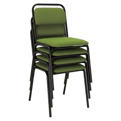 Scaun de şedinţă, stivuibil, verde, VISITOR