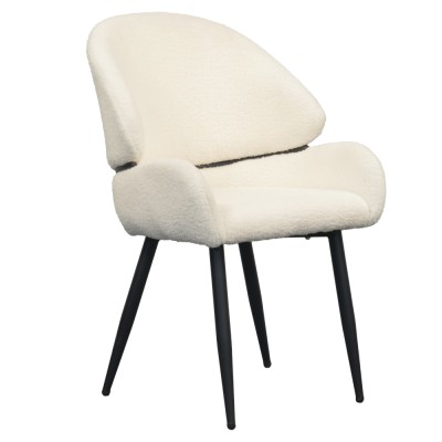 Scaun de sufragerie, alb/negru, SANAKO TYP 1