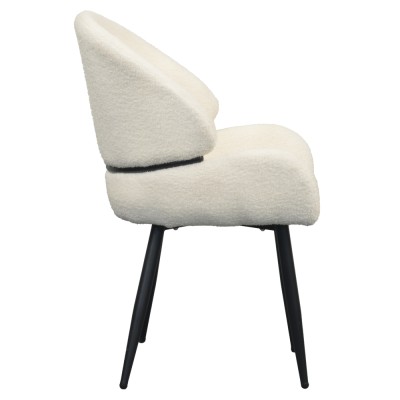 Scaun de sufragerie, alb/negru, SANAKO TYP 1