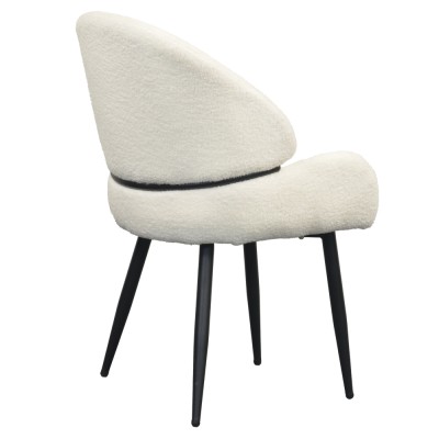 Scaun de sufragerie, alb/negru, SANAKO TYP 1