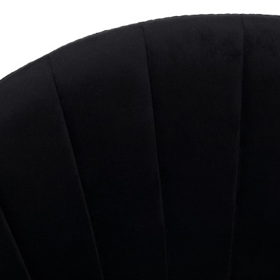 Scaun de sufragerie de design, material Velvet negru/gold crom auriu, DASMIN TIP 1