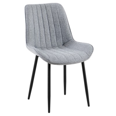 Scaun de sufragerie, gri deschis/negru, ZAJRA