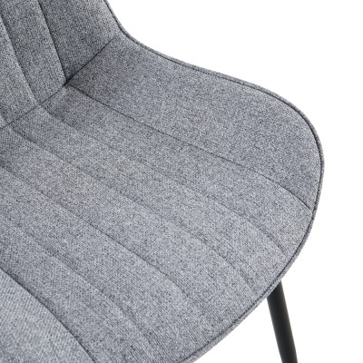 Scaun de sufragerie, gri deschis/negru, ZAJRA