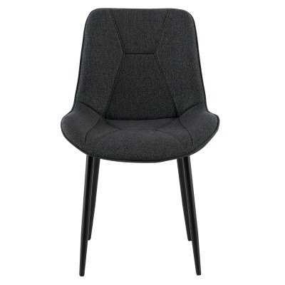 Scaun de sufragerie, gri închis/negru, DELTA