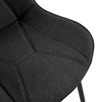 Scaun de sufragerie, gri închis/negru, DELTA