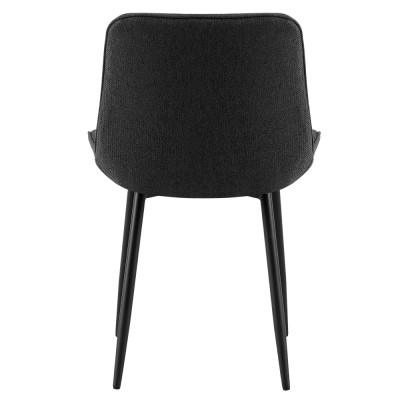 Scaun de sufragerie, gri închis/negru, DELTA