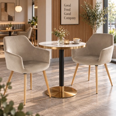 Scaun dining, material gri/ fag, CRISTIAN