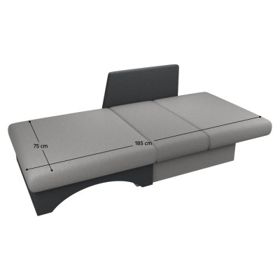 Scaun extensibil, gri/gri închis, pe dreapta, KUBOŠ NEW