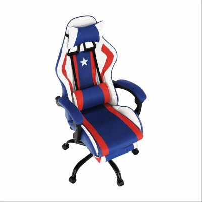 Scaun gaming, albastru/ roşu/ alb, CAPITAN AMERICA