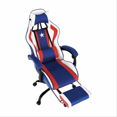 Scaun gaming, albastru/ roşu/ alb, CAPITAN AMERICA