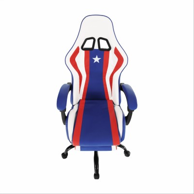 Scaun gaming, albastru/ roşu/ alb, CAPITAN AMERICA