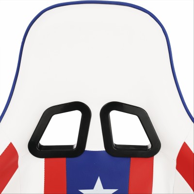 Scaun gaming, albastru/ roşu/ alb, CAPITAN AMERICA