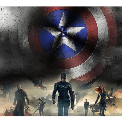 Scaun gaming, albastru/ roşu/ alb, CAPITAN AMERICA