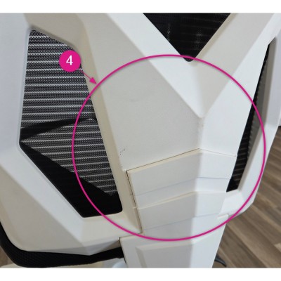 Scaun gaming, negru/ alb, YOKO