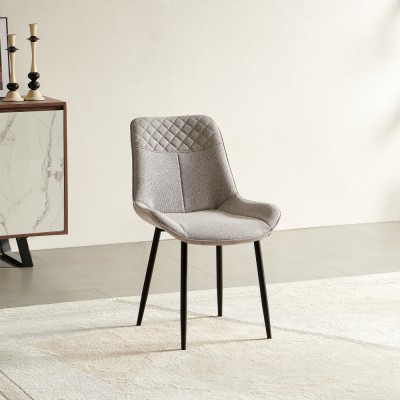 Scaun pentru sufragerie, bej/negru, ALIA