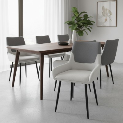 Scaun pentru sufragerie, gri /negru, ADRINA