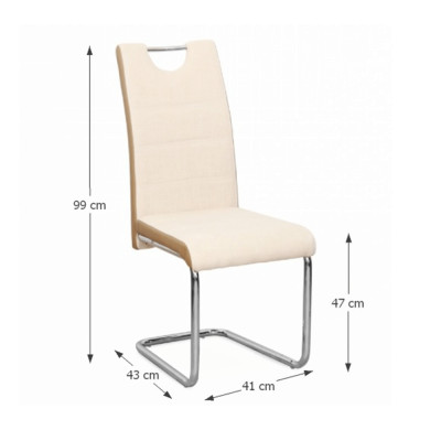 Scaun, piele ecologică bej, IZMA