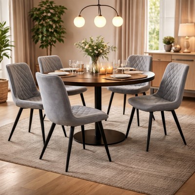 Scaun, piele ecologică gri/negru, HARLAN