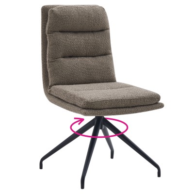 Scaun pivotant, bej/negru, LINA