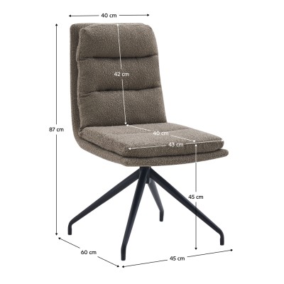 Scaun pivotant, bej/negru, LINA