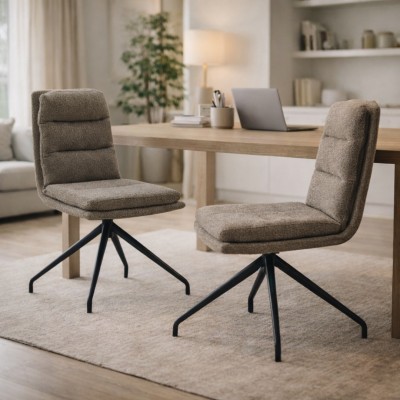 Scaun pivotant, bej/negru, LINA