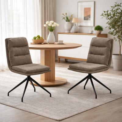 Scaun pivotant, bej/negru, LINA