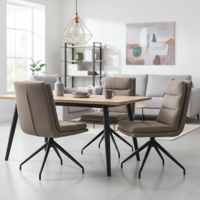 Scaun pivotant, bej/negru, LINA