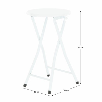 Scaun pliabil, alb, AMADEO NEW