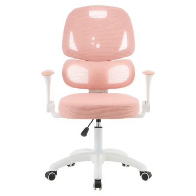 Scaun rotativ, roz/alb, LISTER