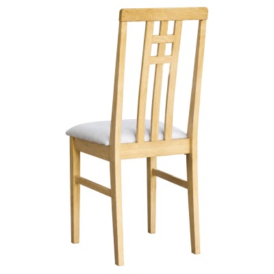Scaun, stejar sonoma deschis/material crem, SILAS NEW