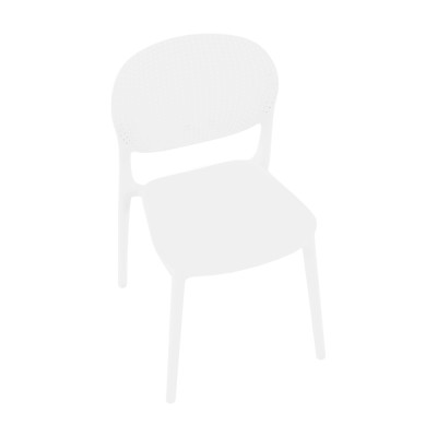 Scaun stivuibil, alb, FEDRA NEW