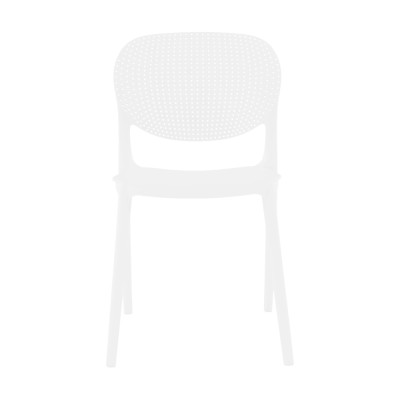 Scaun stivuibil, alb, FEDRA NEW