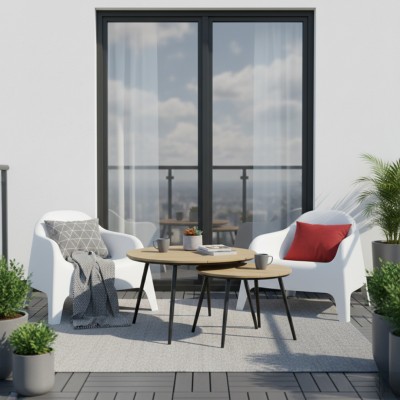 Scaun stivuibil, alb, plastic, SOKRA NEW