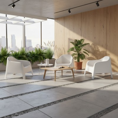 Scaun stivuibil, alb, plastic, SOKRA NEW