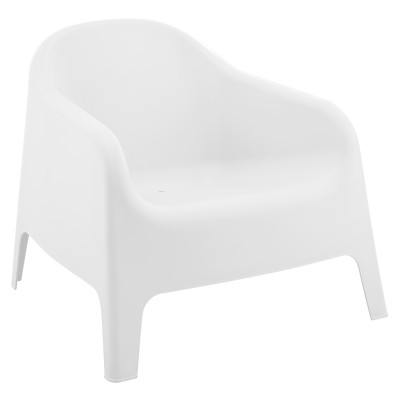 Scaun stivuibil, alb, plastic, SOKRA NEW