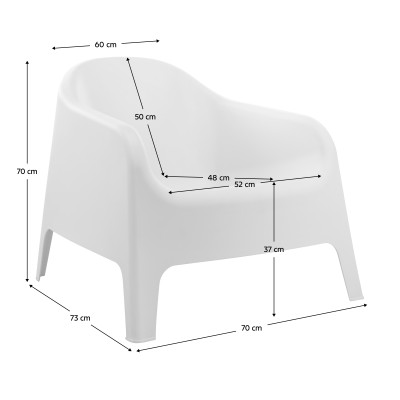 Scaun stivuibil, alb, plastic, SOKRA NEW
