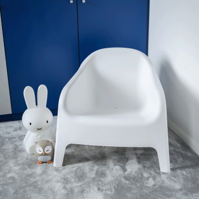 Scaun stivuibil, alb, plastic, SOKRA NEW