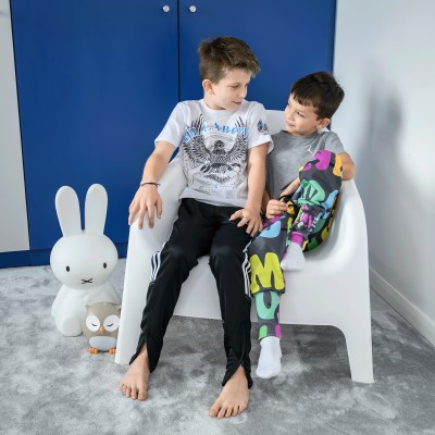 Scaun stivuibil, alb, plastic, SOKRA NEW