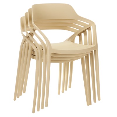 Scaun stivuibil, gri-maroniu Taupe, ALFIO