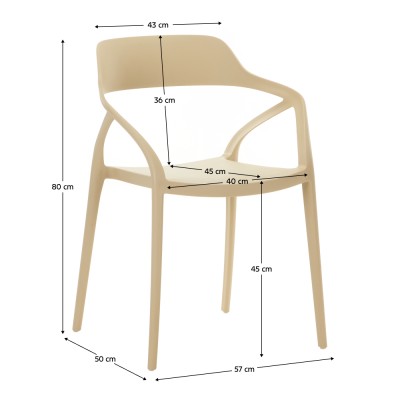 Scaun stivuibil, gri-maroniu Taupe, ALFIO