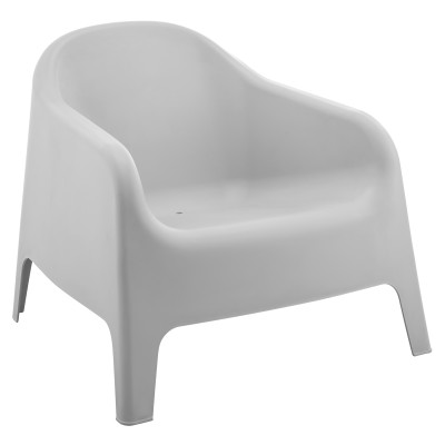 Scaun stivuibil, gri, plastic, SOKRA NEW